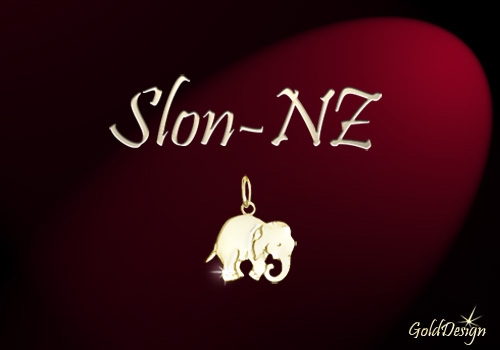 Slon NZ - přívěsek zlacený Slon NZ - přívěsek zlacený